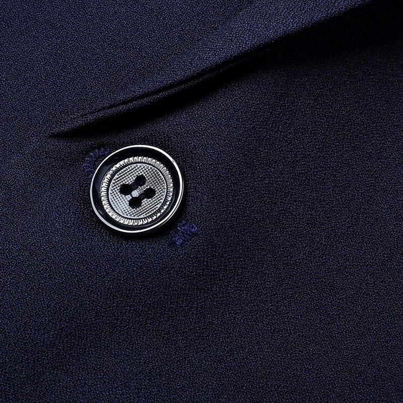 DAVID.ANN Men's Casual Blazer Jacket Slim Fit Sport Coats Lightweight One Button Suit Jacket,#1 Navy Blue,Medium - Image 3